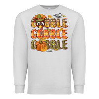 Dove Grey Gobble gobble turkey Thanksgiving Premium Sweatshirt - NancyCooperArtShop
