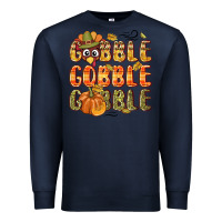 Navy Gobble gobble turkey Thanksgiving Premium Sweatshirt - NancyCooperArtShop