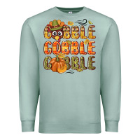 Seafoam Gobble gobble turkey Thanksgiving Premium Sweatshirt - NancyCooperArtShop