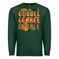 Sports Green Gobble gobble turkey Thanksgiving Premium Sweatshirt - NancyCooperArtShop