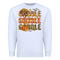 White Gobble gobble turkey Thanksgiving Premium Sweatshirt - NancyCooperArtShop