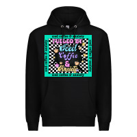 Black fueled by ıced coffee and anxiety Premium Hoodie - TumblerDesignByShophia