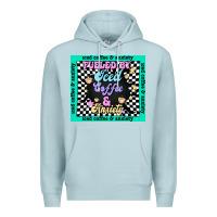 Blue Mist fueled by ıced coffee and anxiety Premium Hoodie - TumblerDesignByShophia