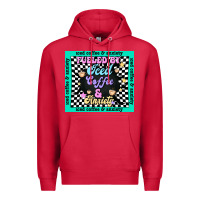 Cardinal fueled by ıced coffee and anxiety Premium Hoodie - TumblerDesignByShophia