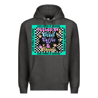 Charcoal Heather fueled by ıced coffee and anxiety Premium Hoodie - TumblerDesignByShophia