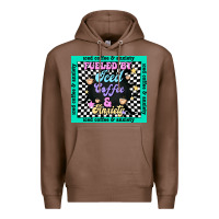 Chestnut fueled by ıced coffee and anxiety Premium Hoodie - TumblerDesignByShophia