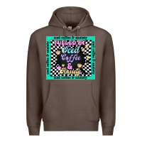 Coffee fueled by ıced coffee and anxiety Premium Hoodie - TumblerDesignByShophia