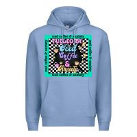 Colony Blue fueled by ıced coffee and anxiety Premium Hoodie - TumblerDesignByShophia