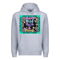 Heather Grey fueled by ıced coffee and anxiety Premium Hoodie - TumblerDesignByShophia