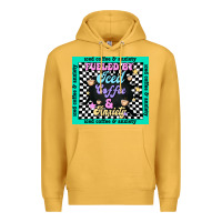 Mustard fueled by ıced coffee and anxiety Premium Hoodie - TumblerDesignByShophia