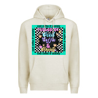 Oatmeal Heather fueled by ıced coffee and anxiety Premium Hoodie - TumblerDesignByShophia
