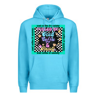 Ocean Blue fueled by ıced coffee and anxiety Premium Hoodie - TumblerDesignByShophia