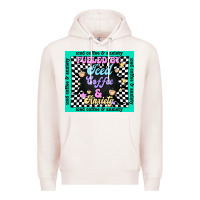 Pale Pink fueled by ıced coffee and anxiety Premium Hoodie - TumblerDesignByShophia