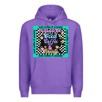 Purple fueled by ıced coffee and anxiety Premium Hoodie - TumblerDesignByShophia