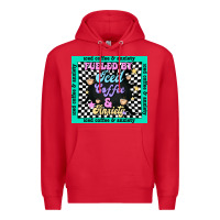 Red fueled by ıced coffee and anxiety Premium Hoodie - TumblerDesignByShophia