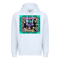 White fueled by ıced coffee and anxiety Premium Hoodie - TumblerDesignByShophia