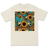 Bone sunflower cowhide mom seamless pattern Premium Tee - HRA Design Shop