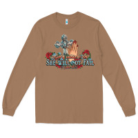 Toasted Coconut she will not fail psalm christian cross pray Long Sleeve Tee - NancyCooperArtShop