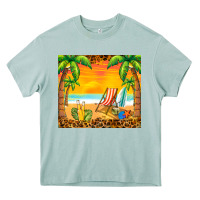 Arona sunset beach Heavy Core Tee - BarkalooDesign