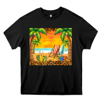 Black sunset beach Heavy Core Tee - BarkalooDesign