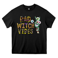 Black bad witch vibes Heavy Core Tee - CowhideDigitalArt