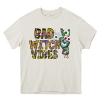 Cream bad witch vibes Heavy Core Tee - CowhideDigitalArt