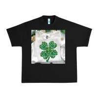 Black shamrock patterned clothing Urban Heavy Tee - MaliasSmallBusiness