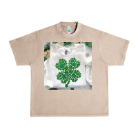 French Oak shamrock patterned clothing Urban Heavy Tee - MaliasSmallBusiness