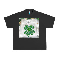 Pigment Black shamrock patterned clothing Urban Heavy Tee - MaliasSmallBusiness