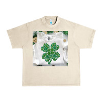 Sandshell shamrock patterned clothing Urban Heavy Tee - MaliasSmallBusiness