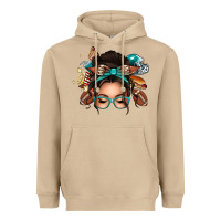 Mushroom american football messy bun Heavyweight Hoodie - texasbilliewilder