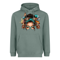 Sage american football messy bun Heavyweight Hoodie - texasbilliewilder