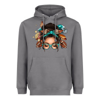 American Football Messy Bun Heavyweight Hoodie | Teevron