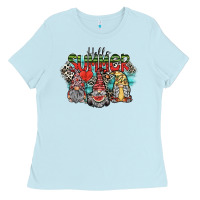 Baby Blue hello summer Ladies Tee - SublimationCraftShop