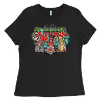 Black hello summer Ladies Tee - SublimationCraftShop
