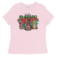 Bubblegum Pink hello summer Ladies Tee - SublimationCraftShop