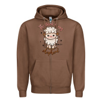 Chestnut the lord is my shepherd Zipper Hoodie - Artiststas