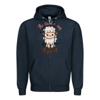Navy the lord is my shepherd Zipper Hoodie - Artiststas
