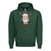 Sports Green the lord is my shepherd Zipper Hoodie - Artiststas