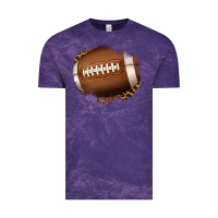 Cloud Purple leopard american football patch Vintage Tee - Jasminsmagicworld