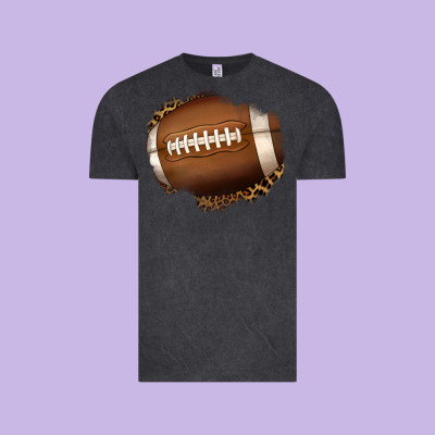 Leopard American Football Patch Vintage Tee Designed By Jasminsmagicworld