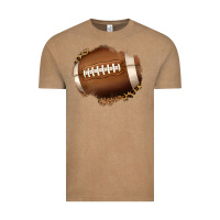 Vintage Coffee leopard american football patch Vintage Tee - Jasminsmagicworld