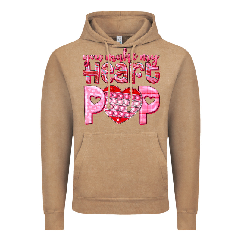 You Make My Heart Pop Vintage Hoodie by NancyCooperArtShop | Teevron