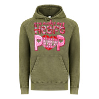 Vintage Olive you make my heart pop Vintage Hoodie - NancyCooperArtShop