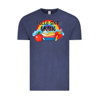 Vintage Denim back to school hello sixth grade 3200x2400 Vintage Tee - AdoDesignShop