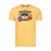 Vintage Mustard back to school hello sixth grade 3200x2400 Vintage Tee - AdoDesignShop
