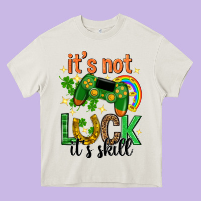 Its Not Luck Its Skill St. Patricks Day Heavy Core Tee Designed By Neo Western