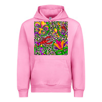 Fuchsia Pink mardi gras crawfish leopard  seamless pattern Urban Hoodie - FaDigitalArtStudio