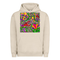Pigment French Oak mardi gras crawfish leopard  seamless pattern Urban Hoodie - FaDigitalArtStudio