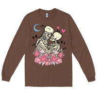 Chestnut the lovers skeletons Long Sleeve Tee - MaliasSmallBusiness